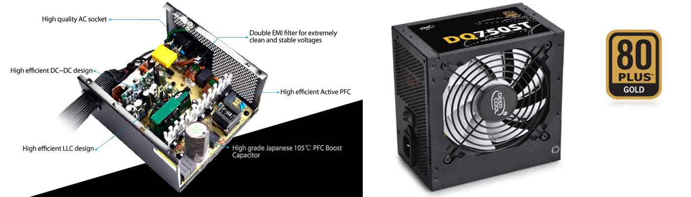 DeepCool PK750D PC電源ユニット DeepCool PM750D ATX電源 750W